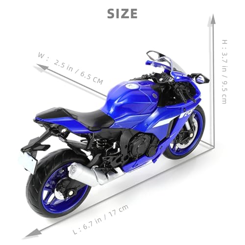 image for Risopen 1:12 Motorcycle Model Toy for Yamaha YZF-R1 1000R Metal Die-ca