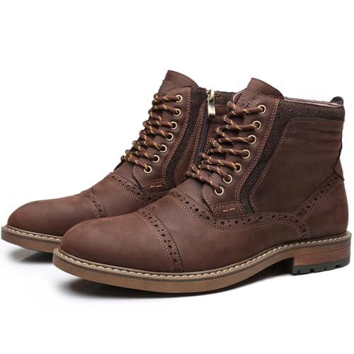 Image of Arkbird Mens Chelsea Boots, Stylish and Comfort Leather Chukka Ankle Boots with Zipper