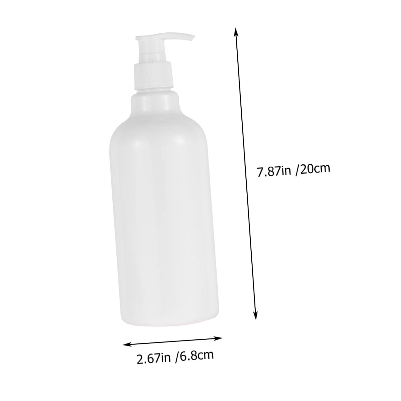 WOONEKY Dispenser Pratico da 500ml Pompa Bianca Set 4 Bottiglie Ricaricabili in Pet e Pp per Oli Essenziali e Gel Doccia per Uso DIY