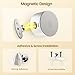 Wall Mounted Lamp LED Wall Lights with Rechargeable Battery Operated, 3 Color Temperatures & 3 Brightness Levels 360°Rotate Magnetic Ball, Cordless Sconces for Bedroom Reading Bedside,White-2 PACK