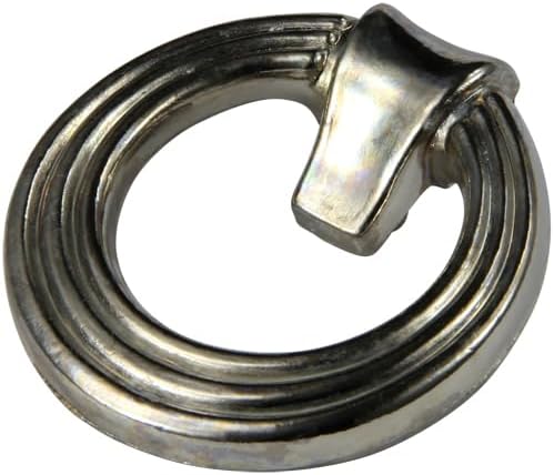 Silverline Hardware Cabinet Steel Cabinet Finger Pull Handles, Matte Chrome, 2 Pack