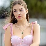 CHARMINGO-Birthstone-Pendant-Necklace-for-Women-AmethystEmeraldBlue-AquamarineSapphireOpalRed-Heart-Crystal-Necklace