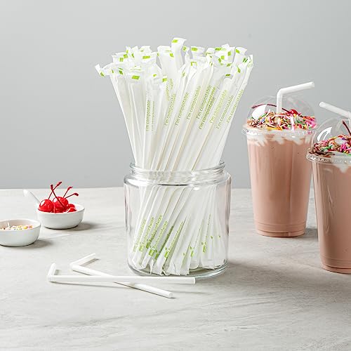 Pitillos flexibles blancos 2000 unidades 20.96 cm miniatura 3