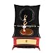 Fenteer Ballerina Spieldose Schmuckschatulle Schmuckbox Mit Schubladen, Musikbox Aufbewahrungskoffer für Schmuck, Armbänder, Halskette usw. - Rot