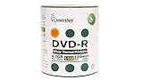 Smartbuy 100-disc 4.7gb/120min 16x DVD-R White Thermal Hub Printable Blank Media Recordable Disc