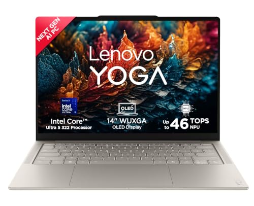 Image of Lenovo Yoga Slim 7 Aura Edition Intel Evo Core Ultra 5 322 (16GB RAM /512GB SSD /14 (35.5cm) /WUXGA OLED /Copilot+ PC /Windows 11 /MSO 365 Basic+Office24 /Seashell /1.14Kg), 83QM0047IN