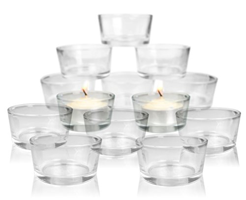 Banberry Designs Bulk Set Of 72 Glass Tea Light Holders - Clear Glass Ideal For Weddings, Party Decorations Holiday Christmas Centerpieces #TOP3