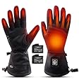 SAVIOR HEAT Thin Heated Gloves for Men Women, Electric Glove with Rechargeable Battery Hand Warmer for Skiing Hiking Hunting Camping Climbing Motorcycling