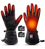 SAVIOR HEAT Thin Heated Gloves for Men Women, Electric Glove with Rechargeable Battery Hand Warmer for Skiing Hiking Hunting Camping Climbing Motorcycling