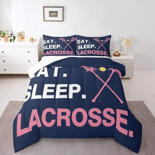Image of Feelyou Lacrosse Bedding Set Queen Size 3Pcs for Girls Boys Kids