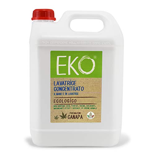 Detergente Lavadora Líquido Eko - 167 Lavados 5L, Cáñamo - Concentrado Ecológico