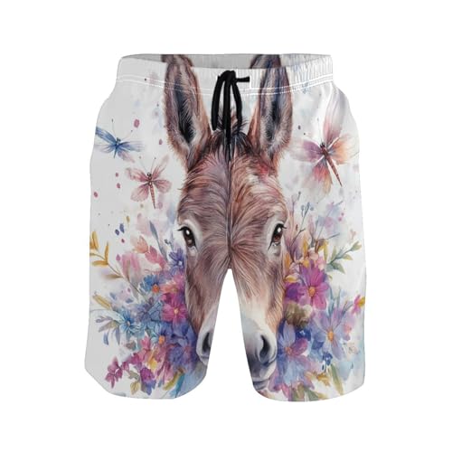 Short de surf extensible blanc pour homme avec finitions soignées