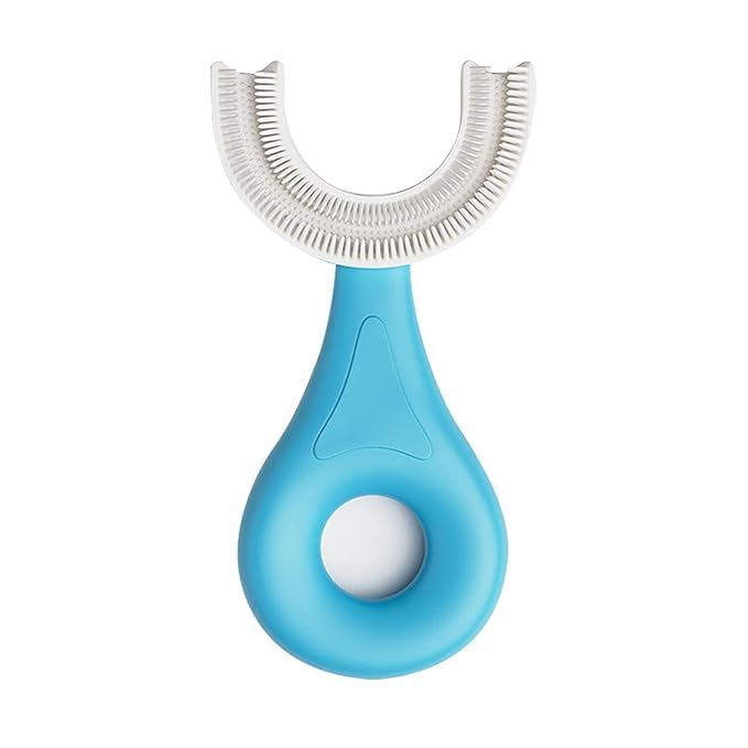 RYUK CREATIVES U Shaped Toothbrush for Kids, Food Grade Soft Silicone Brush Head, 360° Oral Teeth Cleaning Tools, Children Infant U Shape Manual Toothbrush (2-6 Years | Multicolor)-image-17