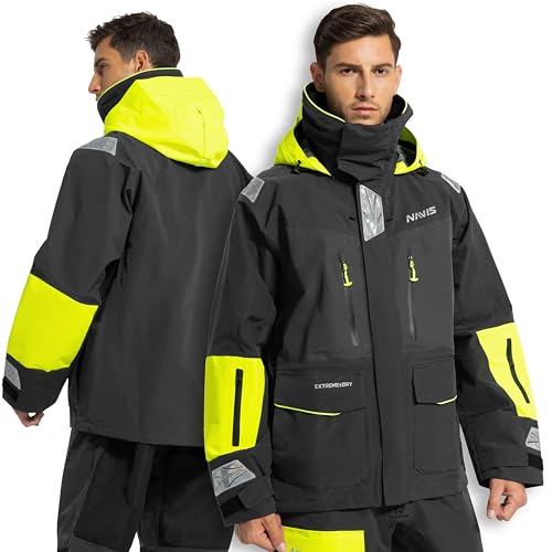 Men’s Offshore Sailing Jacket – 3L-Gore Pro-Tex Waterproof Foul Weather Gear for Coastal & Ocean Sailing4