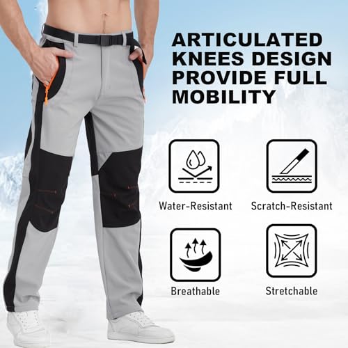 INYO Men's Snow Ski Hiking Pants, Outdoor Mountain Climbing Skiing Camping Pants3
