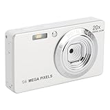 56MP Digital Camera, 4K HD Video Recording, 20X Zoom for Travel Photography, 1080P Kids Teens Compact Camera with Webcam Function, for Beginners, Auto Focus Anti Shake