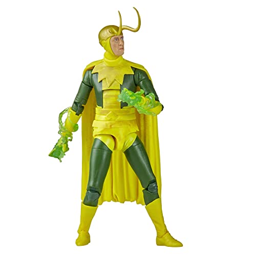 Figura Loki Clásico Marvel Legends F3702 de Hasbro con 5 accesorios para coleccionistas