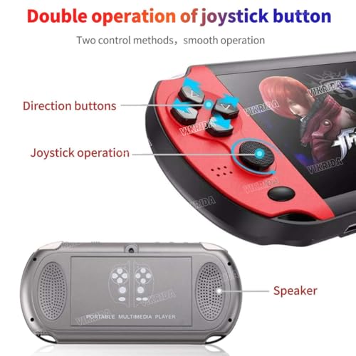 Image of VikriDA Handheld Game Players Double Rocker 8GB Memory Built in 10000 Games MP5 Multifunctional Inbuilt Camera - 4.3In X7 Video Game Console