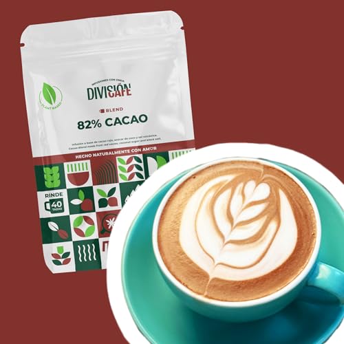 División Cafe Chocolate Negro 82% Cacao, Endulzado con Azúcar de Coco, Tableta 200g, Sin Aditivos, Rico en Antioxidantes y Magnesio