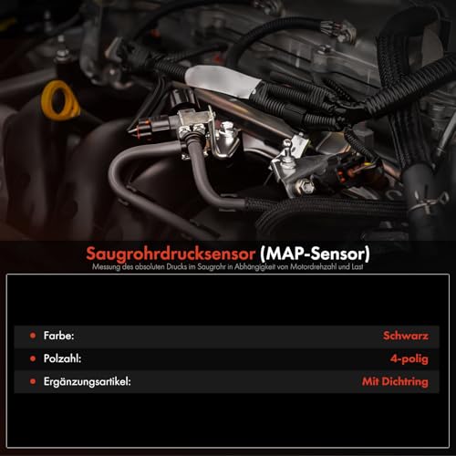 Frankberg Luftdrucksensor Höhenanpassung Drucksensor Luftdruck Ladedruckgeber Ladeluftdrucksensor Ladeluftdruck Replace# 0261230219