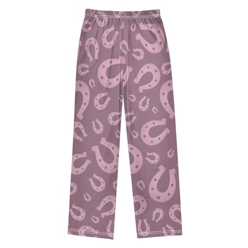 Lucky Horseshoe Boys Pants Boys Athletic Pants Long Pant for Boywith Pockets Wide-Leg Size 6-14Y2