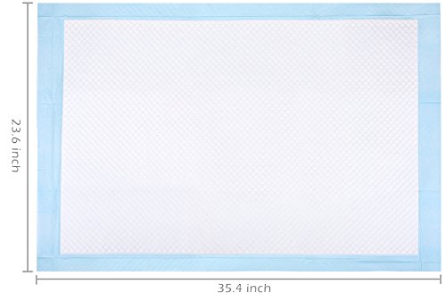 Disposable Incontinence Bed Pads,Leak-Proof Breathable Disposable Underpads for Adults, Children and Pets,Hospital 1500ml High Absorbency Disposable Waterproof Bed Pads (36Lx23W,40Pads) - Thumbnail 3