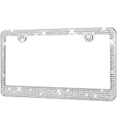 HOTOR License Plate Frame - Lastingly Bling License Plate Holder, Sparkly License Plate Frame for...