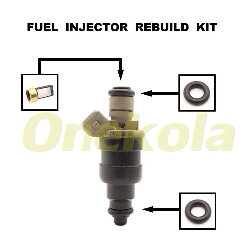 Fuel Injector Service Repair Kit Filters O Rings Seals Grommets for Audi for VW 80 100 A4 A6 A8 for Passat 1.6L 2.6L 2.8 92-01 078133551D - (Color: 20 Piece Set)