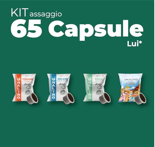 KIT Degustazione capsule compatibili LUI-FIOR FIORE-MARTELLO*- UNALTRO Caffè arabica robusta lui fior fiore coop martello cremoso