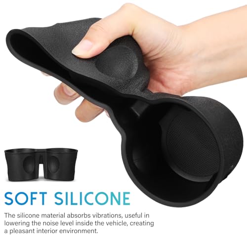 Inserto de silicón para portavasos para carro negro miniatura 6