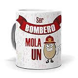 80 x 95 mm. Taza Ser Bombero Mola un Huevo