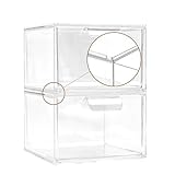 Hniuyun 2 Pack Stackable Makeup Organizer Drawers, Clear Acrylic Storage Box with Handles for Bathroom Vanity Countertop Kitchen Cabinet Undersink, and Pantry Organization - Image 7