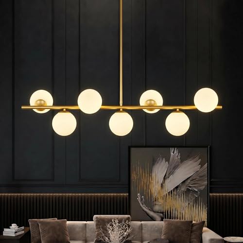 Globe Modern Sputnik Chandeliers for Dining Room Chandelier, 7-Light Dining Room Light Fixture Over...