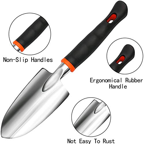 image for XmnDaue Garden Hand Trowel,Aluminum Alloy Steel Heavy Duty Polished Ru