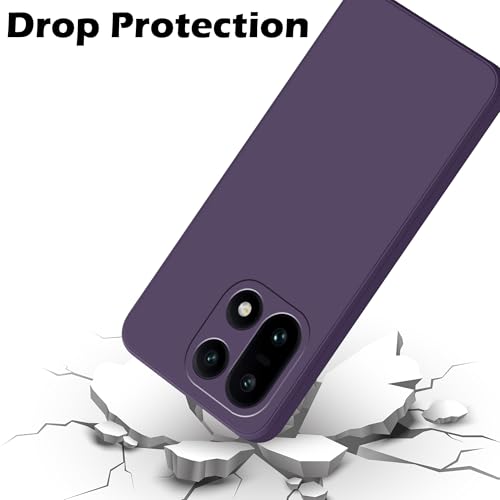 Image of amazon basics Back Cover for OnePlus 15 5G | Ultra Slim Soft Rubberised Case | Matte Silicone Flexible Mobile Case | Camera Protection - Purple