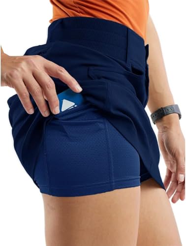 Fisoew Womens Mid Rise Running Tennis Skirts Casual Athletic Golf Hiking Relaxed Fit Skirt3