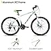 Hiland Mountain Bike,Shimano 21 Speeds Drivetrain,Aluminum Frame 26 Inch Wheels, with Disc-Brake for Men Women Men's MTB Bicycle,White