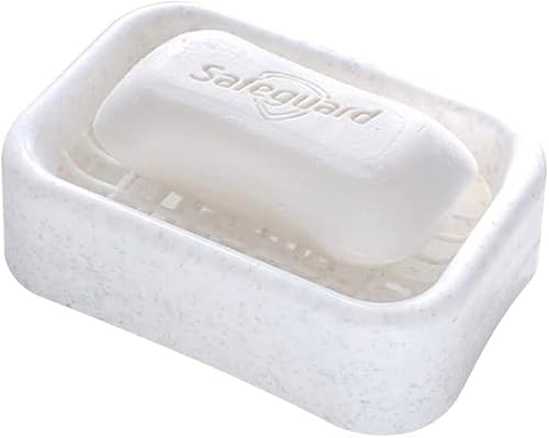 Caja de jabón para el hogar bandeja de jabón de doble capa caja de almacenamiento de baño caja de jabón de plástico de estilo moderno beige