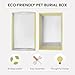 VICHERIA Eco-Friendly Pet Casket - Biodegradable Cardboard Coffin for Mid-Sized Pets up to 15lbs-33lbs (21.6