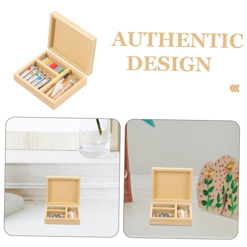 VICASKY 1 Set Mini-aquarellkasten-Spielzeug, Mini- -Spielzeug, DIY-farbkasten, Puppenhaus-zubehör