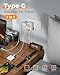 US to UK Plug Adapter, TESSAN Type G Travel Converter with 3 USB Charger(1 USB C Port), 4 Outlets Power Adaptor for USA to Qatar Ireland Hong Kong England Scotland Kenya Dubai London British