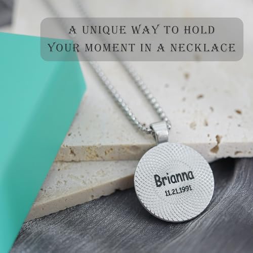 Custom Glowing Moon Phase Necklace, Personalized Name Jewelry, Special Date Gift, Meaningful Jewelry for Anniversary, Baby Shower, or Birthday3