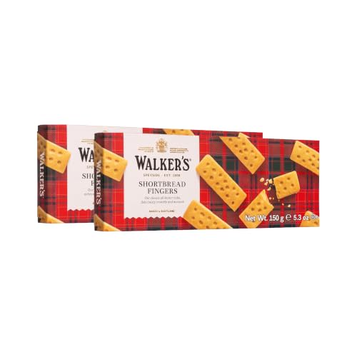 Walker's Shortbread Fingers, Pure Butter Shortbread Cookies, 5.3 Oz 6 Count (Pack of 2)