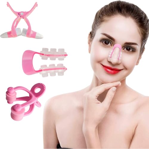 【Clip per la correzione del naso】 Sono disponibili 3 diversi tipi di clip per la correzione del naso. Le clip per rinoplastica vengono utilizzate per i nasi più alti. I cuscinetti in silicone morbidi e sicuri sono adatti per l'uso regolare delle clip sul naso. Aiuta a sollevare e levigare il naso. Come una buona clip cosmetica per plastificare il naso, può sollevare e modellare il naso senza causare dolore e danni.