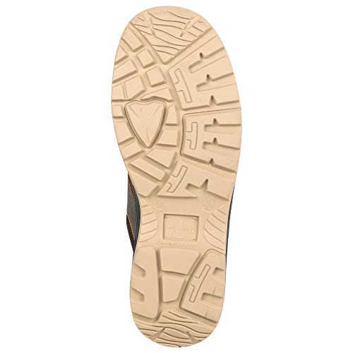 Coffer Safety AZ-82344 Formal Safety Shoe (Tan Leather Upper, Heat, Oil & Acid Resistant, 200 Joule Steel Toe Cap, Dual Density PU Sole) (Size 06 INDIA)