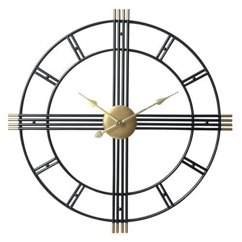 Horloge murale de chambre à coucher rétro en fer avec salon silencieux - 2