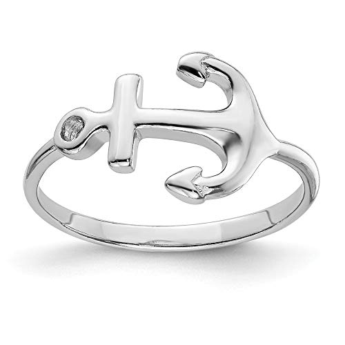 925 Sterling Silver Nautical Anchor Ship Wheel Mariners Band Ring Size 6.00 Fine Jewelry For Women Gifts For Her