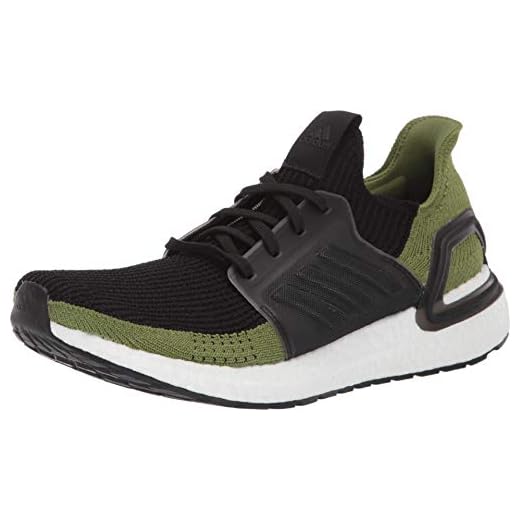 adidas Men's Ultraboost 19 m Running Shoe, Core Black/Core Black/Tech Olive, 7 Standard US Width US