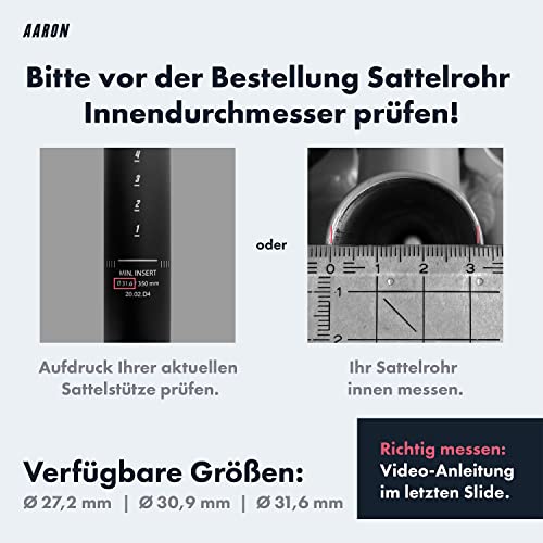 Sattelstütze Aaron Post mit 27,2 mm Durchmesser aus Aluminium