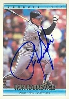 Autograph Warehouse 69912 Ron Karkovice Autographed Baseball Card Chicago White Sox 1992 Donruss No. 374